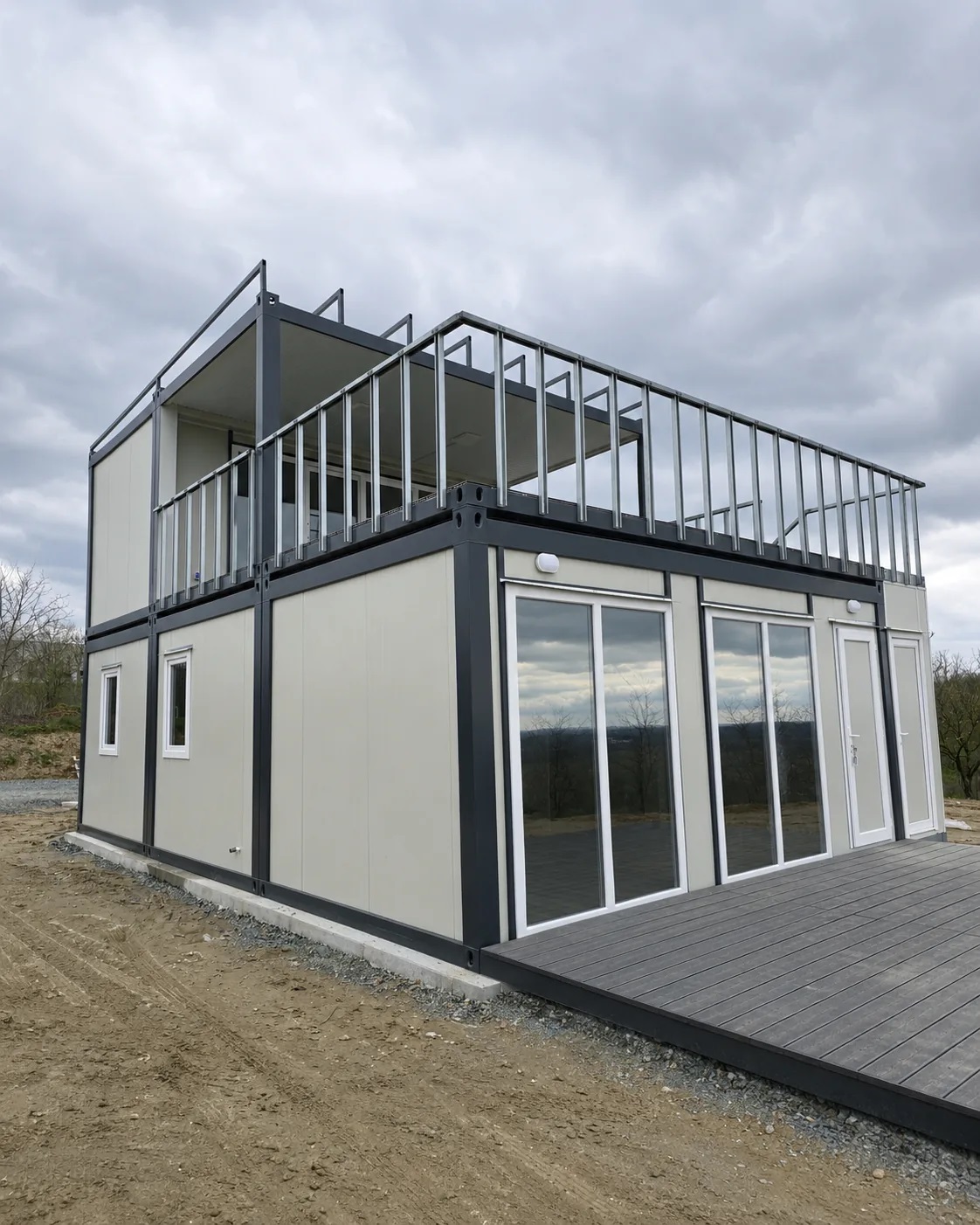 Casă modulară P+1 de 150 mp cu terasă